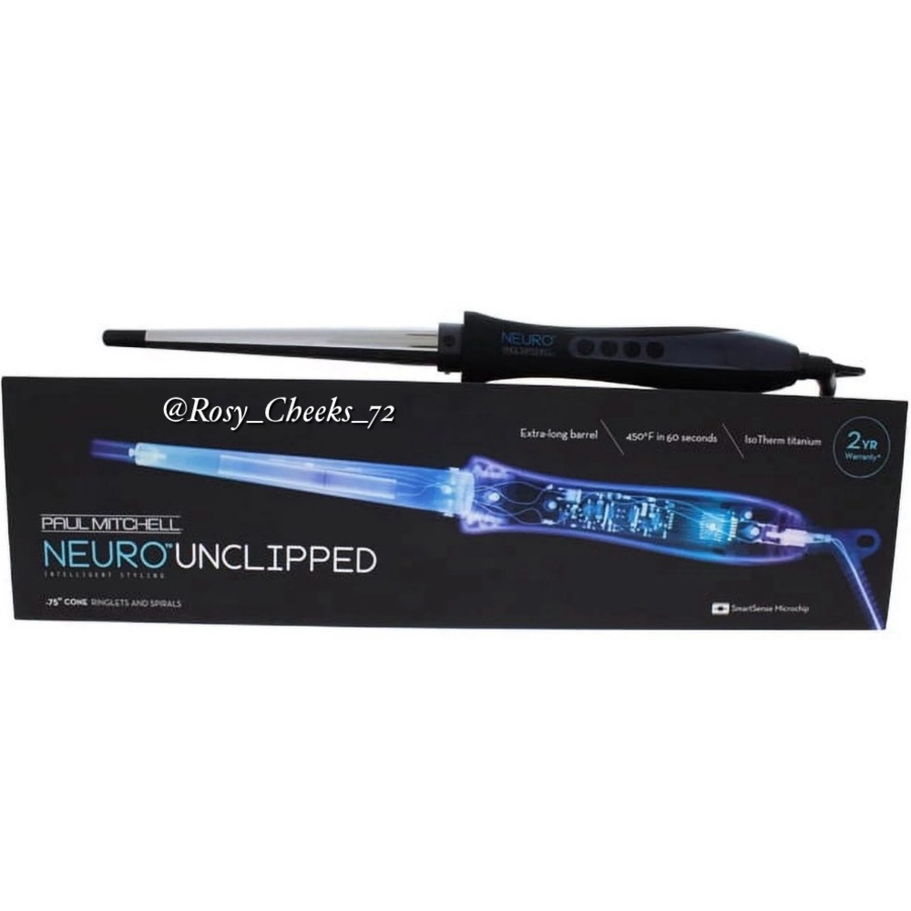 Paul Mitchell Neuro Unclipped 0.75 Curling Iron Rod Model # NSSCNA Black/Silver